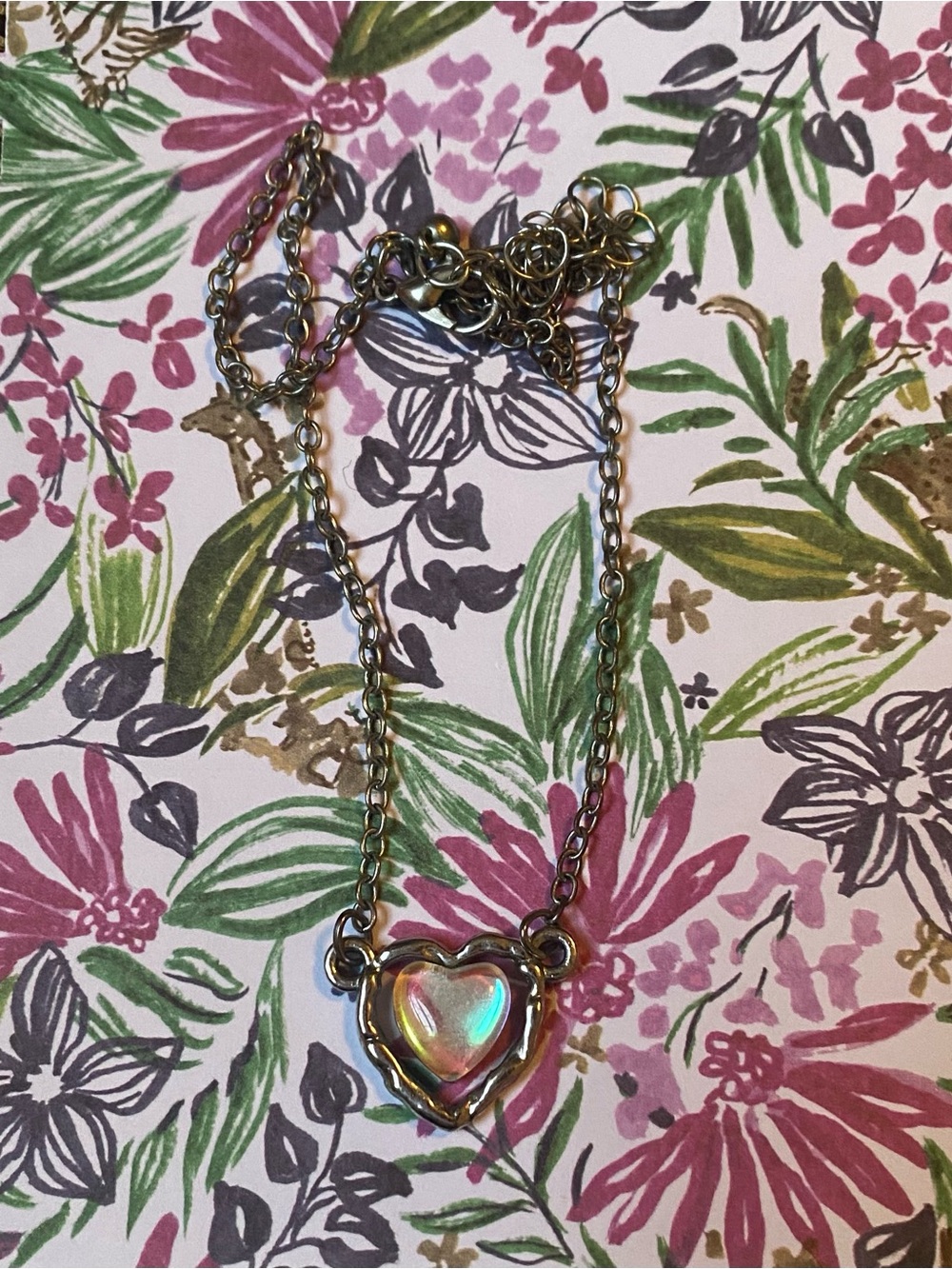 Silver Heart Pendant Choker Necklace